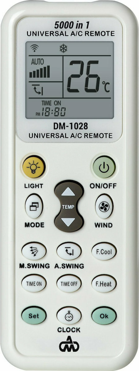 DM Pro DM-1028 Universal Τηλεχειριστήριο για Κλιματιστικό