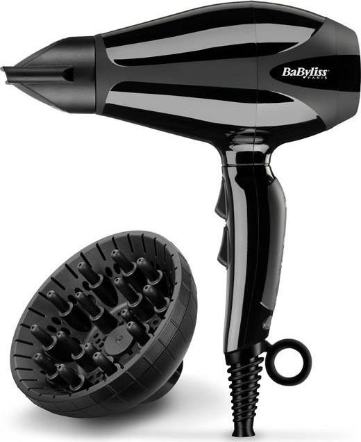 Babyliss Compact Pro 6715DE Επαγγελματικό Πιστολάκι Μαλλιών με Φυσούνα 2400W Black 6715DE