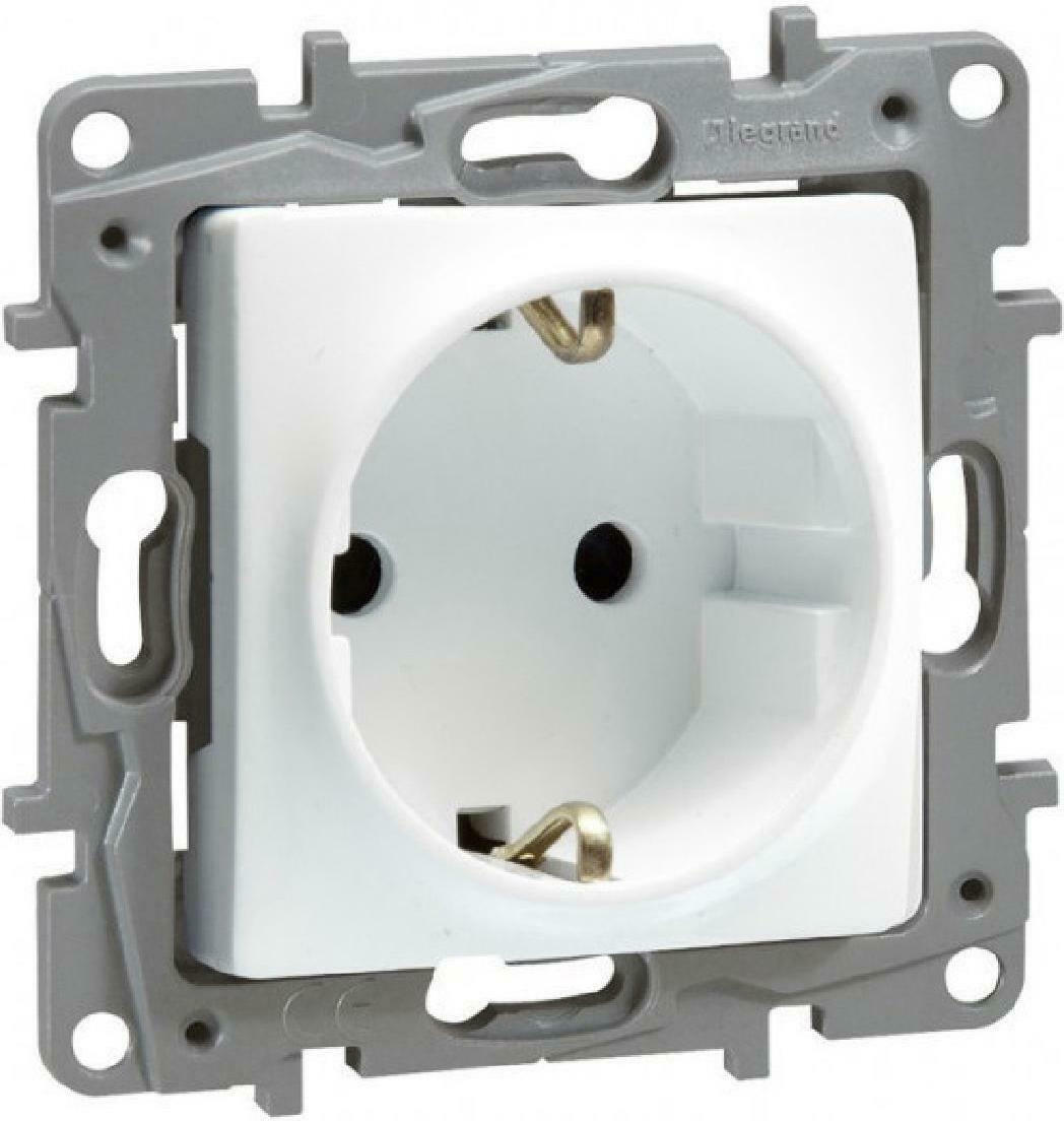 Legrand Niloe Μονή Χωνευτή Πρίζα Ρεύματος Λευκή 764529