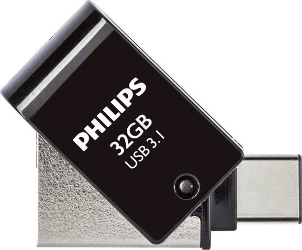Philips 2in1 Usb 3.1 Stick 32GB USB 3.1 Stick με σύνδεση USB-C Μαύρο