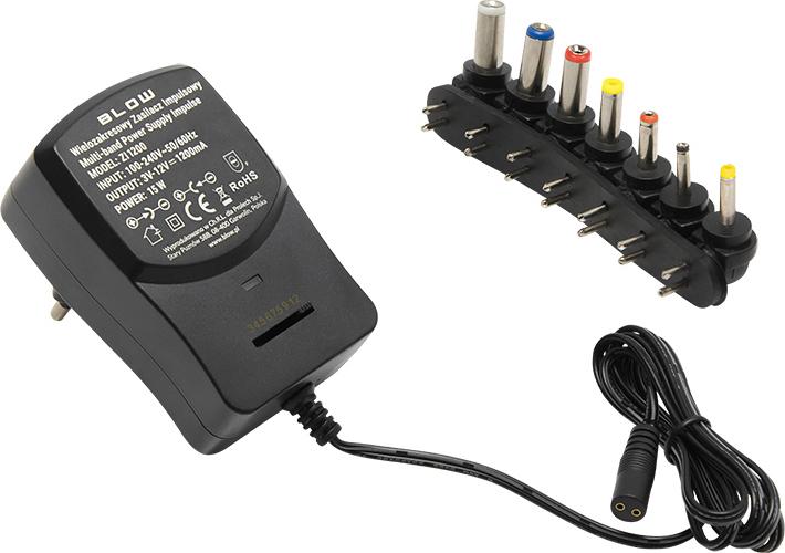Blow Universal Τροφοδοτικό 3 έως 12V 1.2A 15W με σετ βυσμάτων (DM-1575)