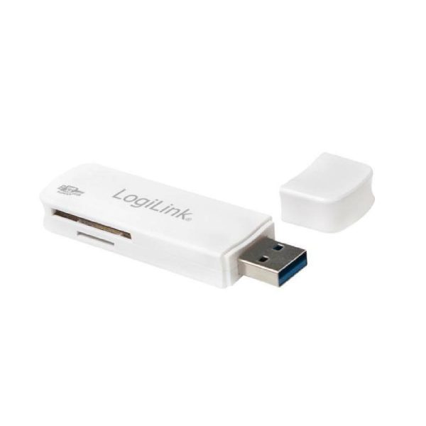 LogiLink Card Reader USB 3.0 για SD/microSD Λευκό (CR0034A)