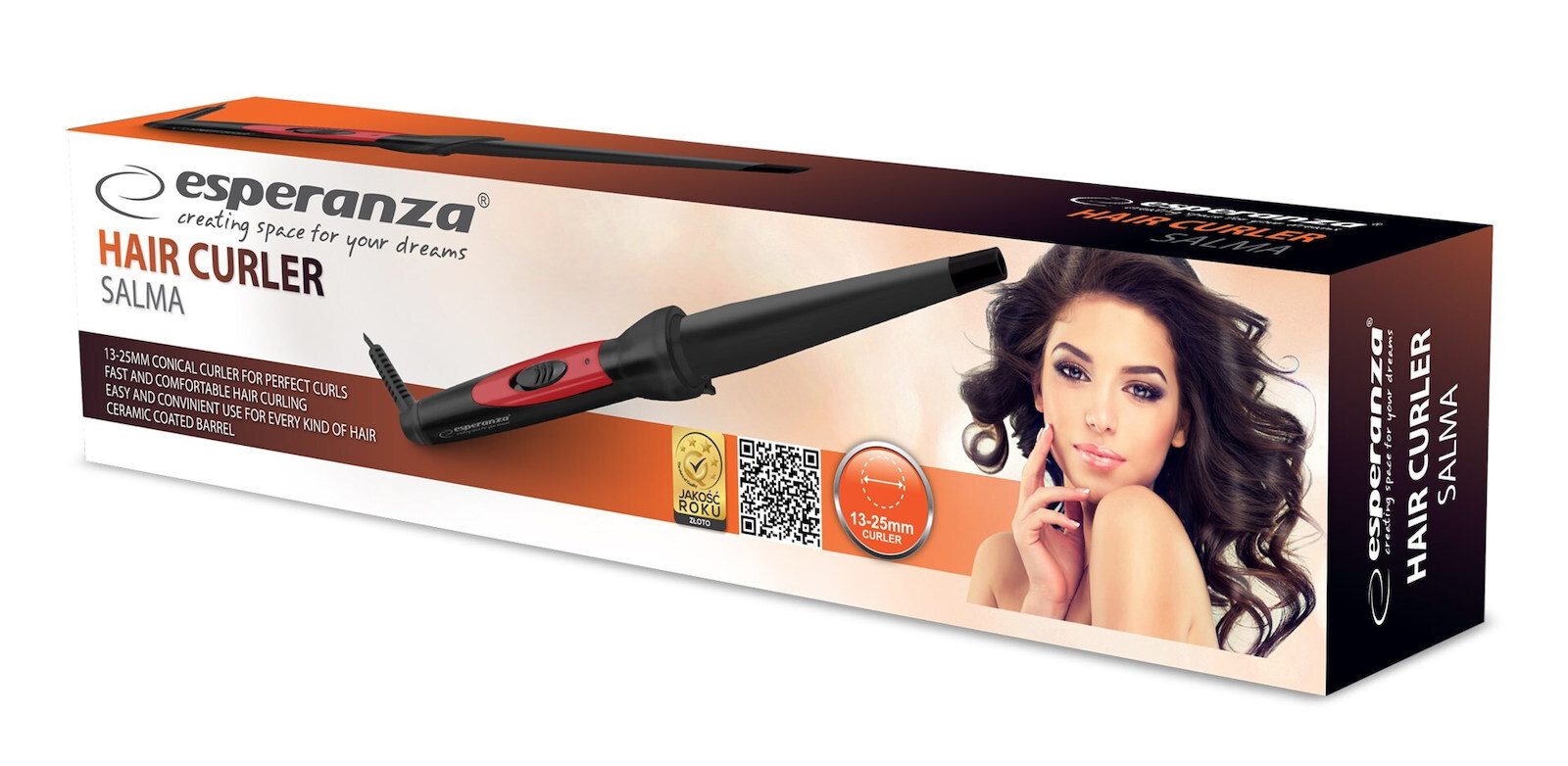 Esperanza Salma Κωνικό Ψαλίδι Μαλλιών για Μπούκλες 25W EBL007 - Image 2