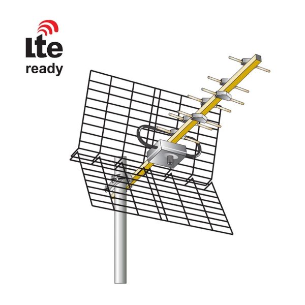 Matel Electronics AN10U-LTE Εξωτερική Κεραία Τηλεόρασης (δεν Απαιτεί Τροφοδοσία) Ασημί