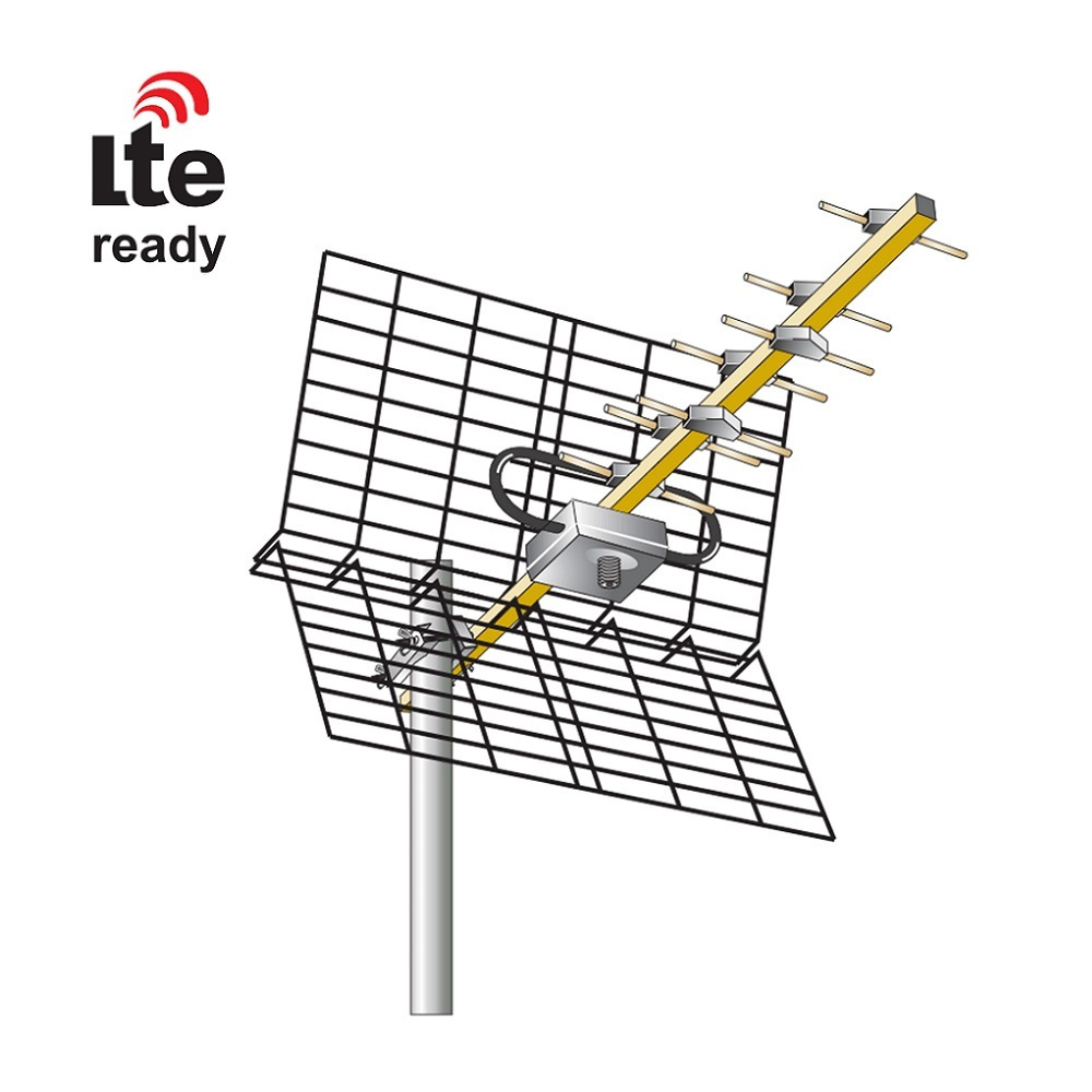 Matel Electronics AN10U-LTE Εξωτερική Κεραία Τηλεόρασης (δεν Απαιτεί Τροφοδοσία) Ασημί