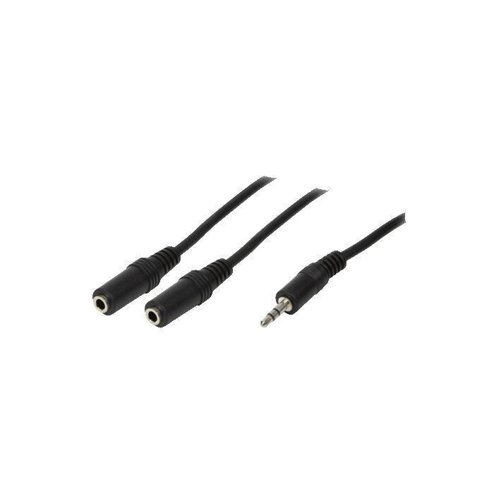 LogiLink Καλώδιο 3.5mm male - 3.5mm female Μαύρο 0.2m (CA1046) - Image 3