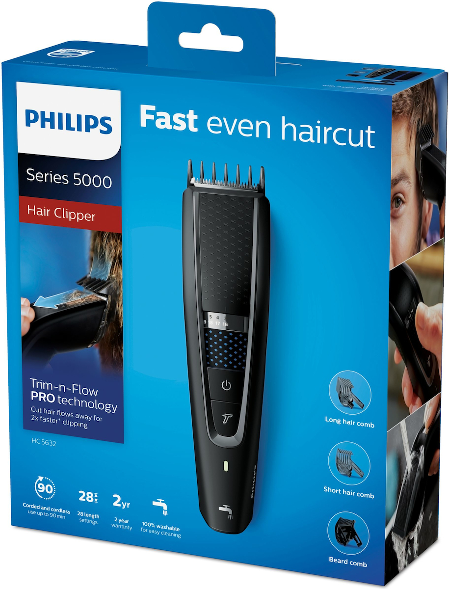 Philips Series 5000 Σετ Κουρευτικής Μηχανής Μαύρο HC5632/15 - Image 4