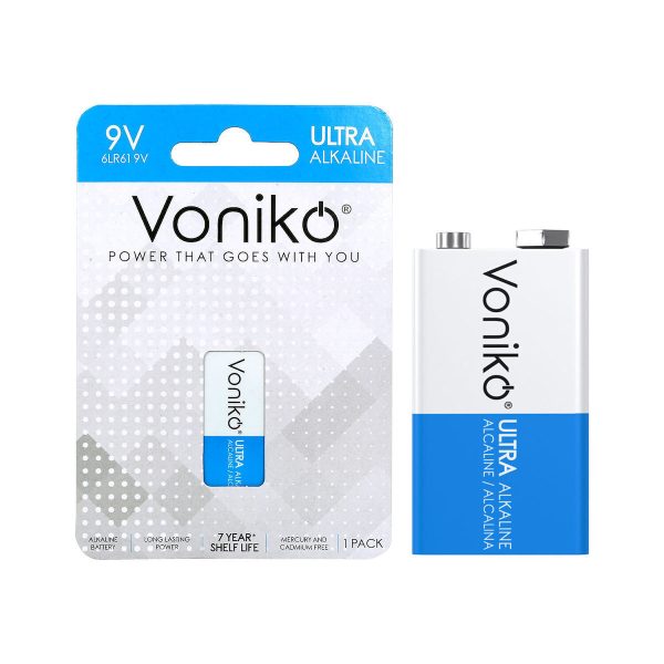 Voniko Αλκαλική Μπαταρία 9V 1τμχ VON-6LR61-1