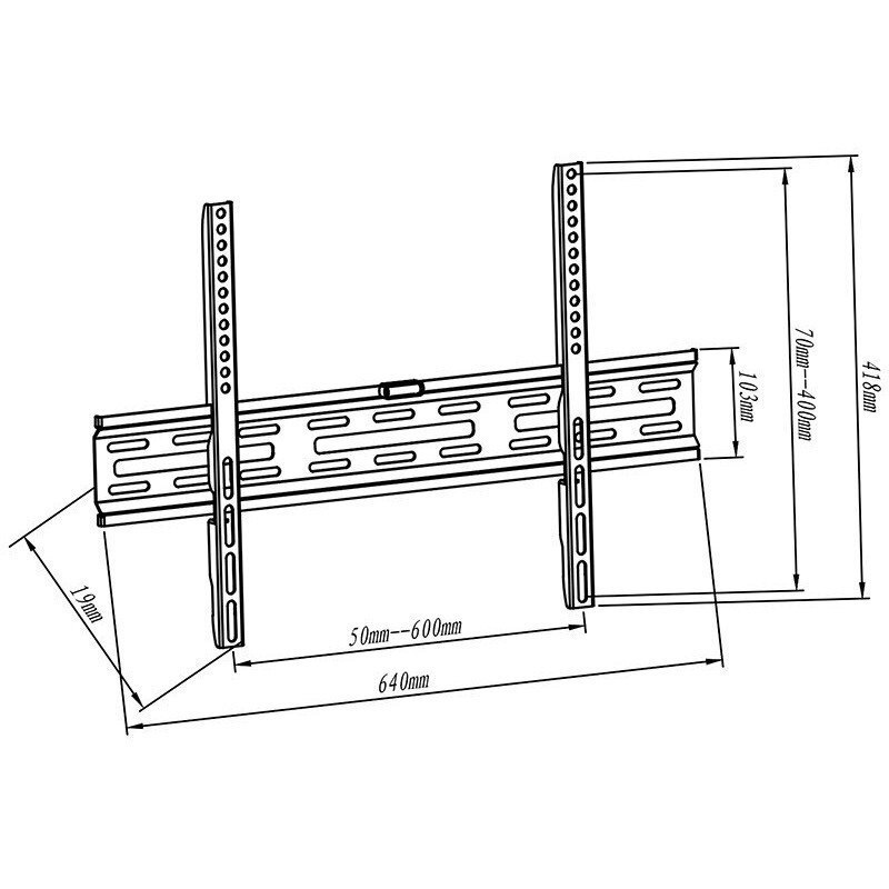 Blow DM-857 Βάση Τηλεόρασης Τοίχου έως 65" και 40kg - Image 6