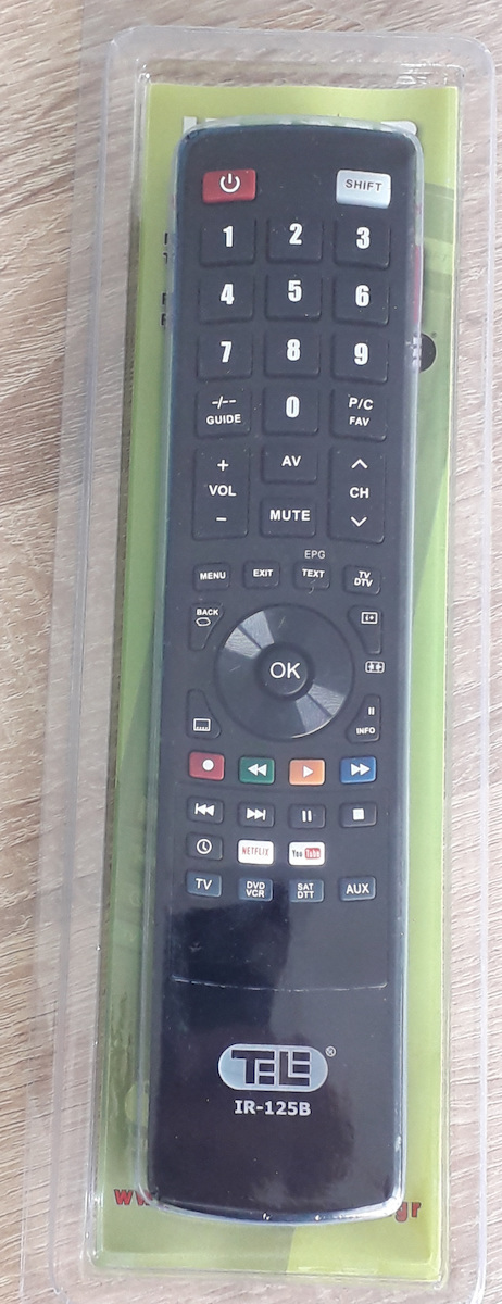Tele Universal Τηλεχειριστήριο IR-125B για Τηλεοράσεις 5204376463925