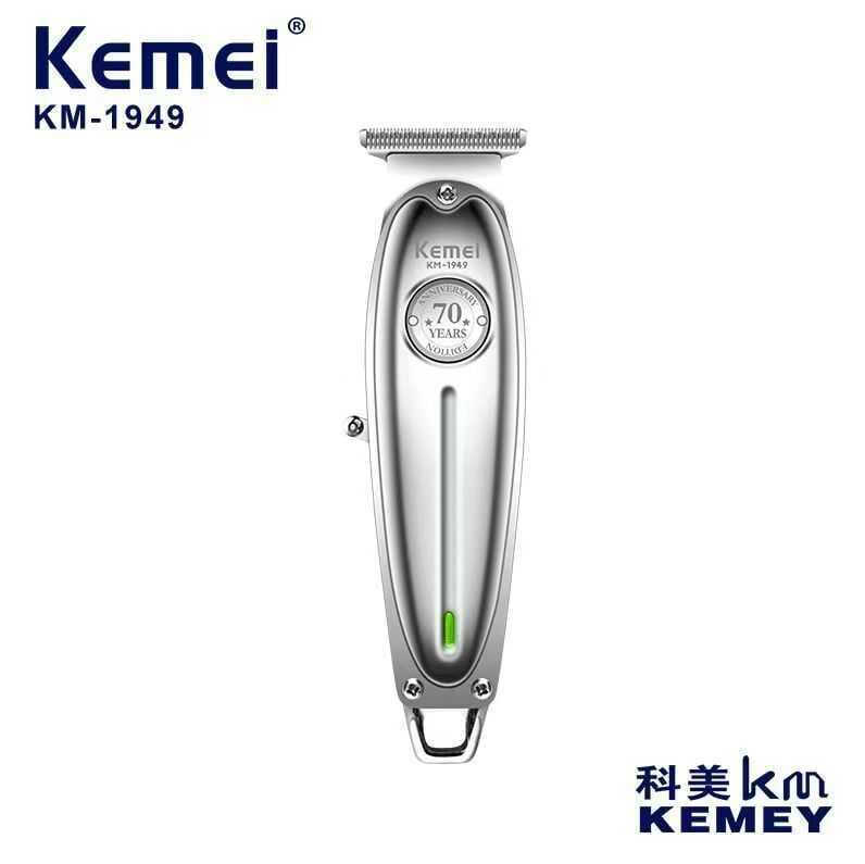 Kemei Επαγγελματική Επαναφορτιζόμενη Κουρευτική Μηχανή Ασημί KM-1949 - Image 2