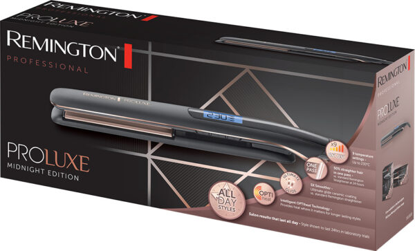 Remington PROluxe S9100B Πρέσα Μαλλιών με Κεραμικές Πλάκες Midnight Edition