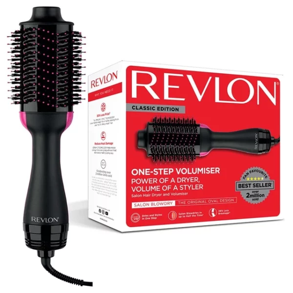 Revlon Salon One-Step RVDR5222E Ηλεκτρική Βούρτσα Θερμού Αέρα για Στέγνωμα, Λείανση και Όγκο 800W