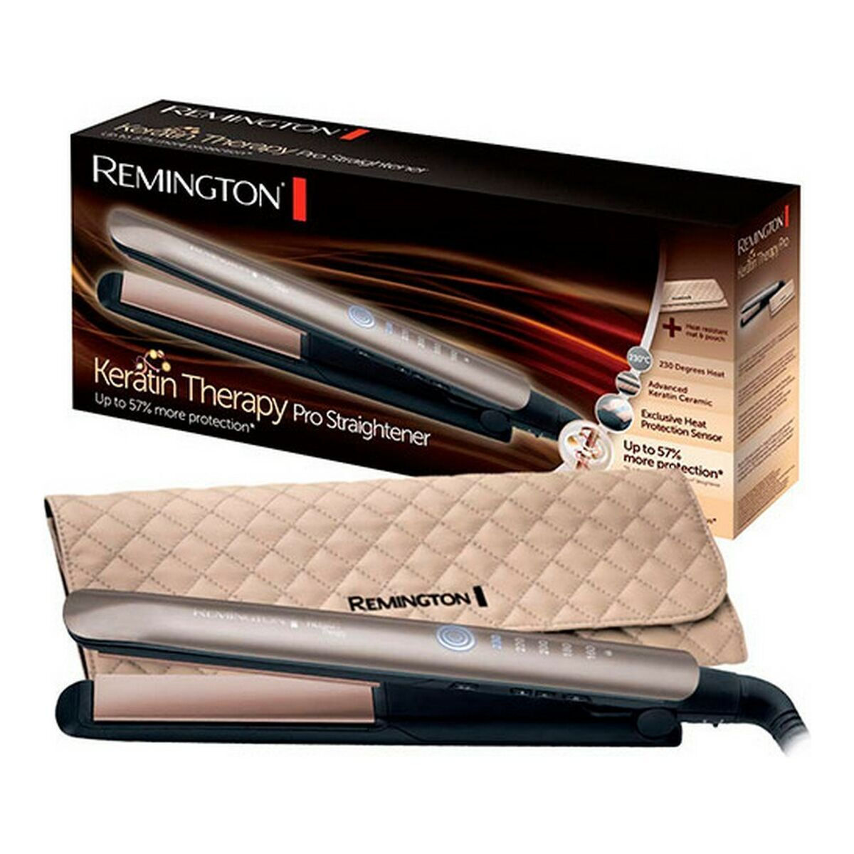 Remington Keratin Therapy Pro S8590 Πρέσα Μαλλιών με Κερατίνη και Αισθητήρα Θερμοπροστασίας