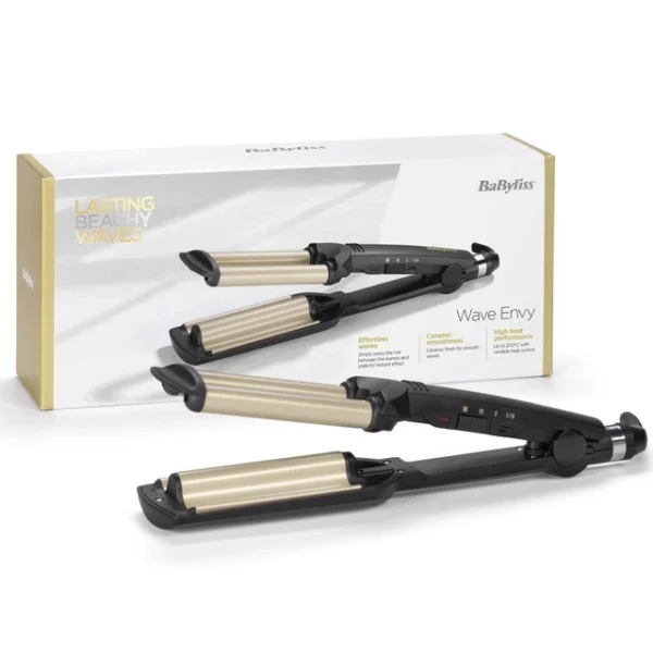 BaByliss Easy Waves C260E Τριπλό Ψαλίδι Μαλλιών για Κυματιστά Μαλλιά 65W