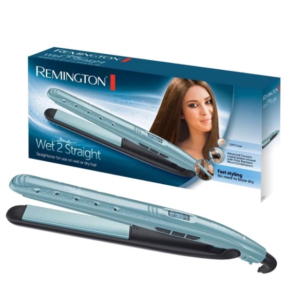 Remington Wet2Straight S7300 Πρέσα Μαλλιών για Νωπά και Στεγνά Μαλλιά με Κεραμικές Πλάκες 230°C