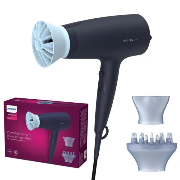 Philips Series 3000 BHD360/20 Πιστολάκι Μαλλιών με Φυσούνα 2100W Dark Blue